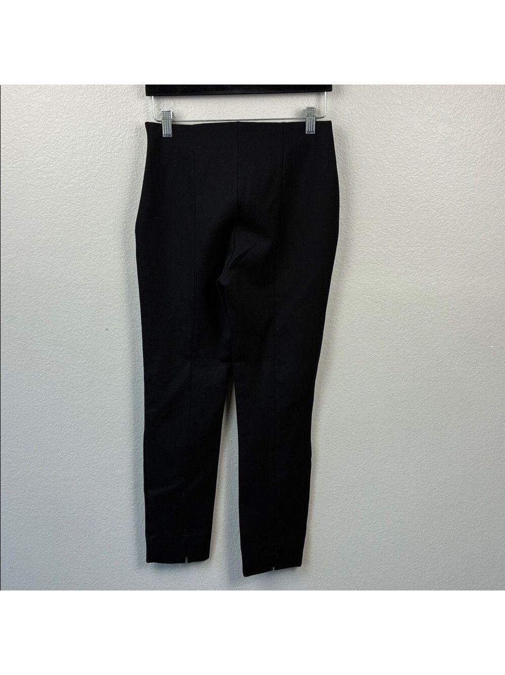 Quince Ultra Stretch Ponte Pintuck Ankle Pants Black Classic Minimalist M - Picture 7 of 11